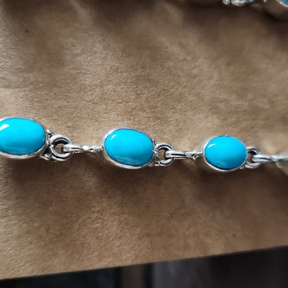 Stunning NWOT Native American Navajo Turquoise 4 Stone Dangle Earrings 🩵🎁❤️ - Picture 4 of 12